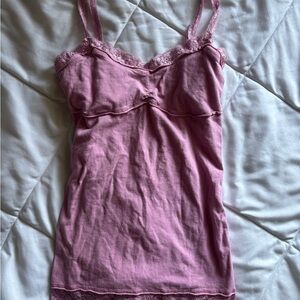 Ambiance Mauve Lace Trim Camisole